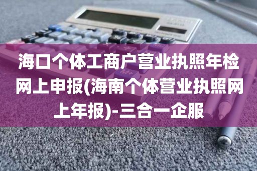 海口个体工商户营业执照年检网上申报(海南个体营业执照网上年报)-三合一企服