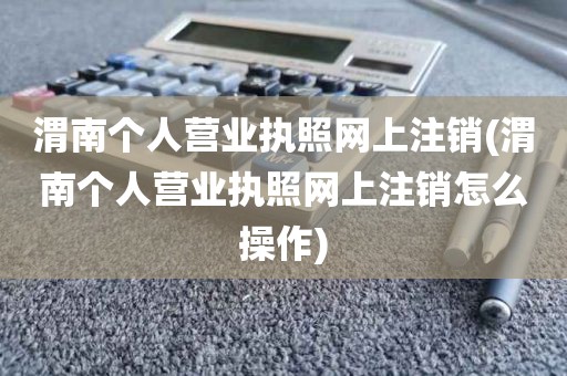 渭南个人营业执照网上注销(渭南个人营业执照网上注销怎么操作)