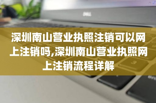 深圳南山营业执照注销可以网上注销吗,深圳南山营业执照网上注销流程详解