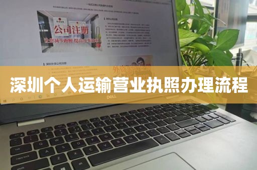 深圳个人运输营业执照办理流程