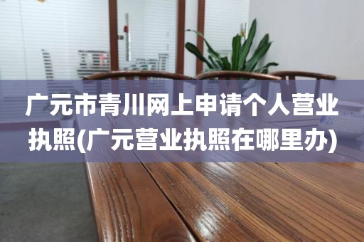 广元市青川网上申请个人营业执照(广元营业执照在哪里办)