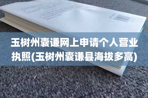 玉树州囊谦网上申请个人营业执照(玉树州囊谦县海拔多高)
