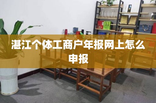 湛江个体工商户年报网上怎么申报