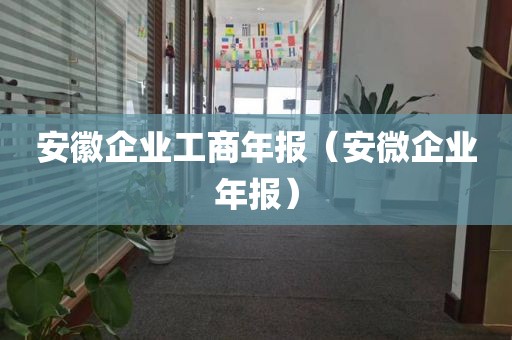 安徽企业工商年报(安微企业年报)