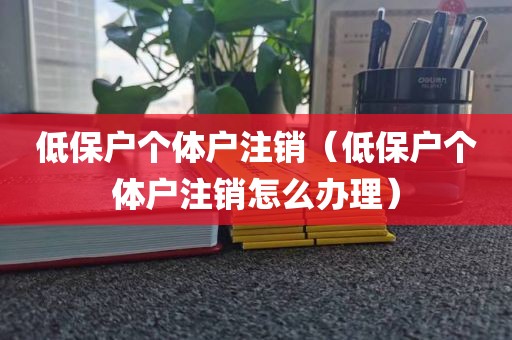 低保户个体户注销（低保户个体户注销怎么办理）