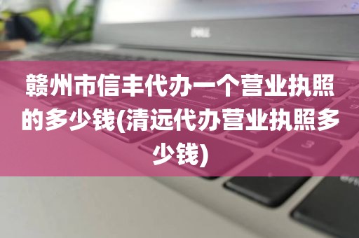 赣州市信丰代办一个营业执照的多少钱(清远代办营业执照多少钱)