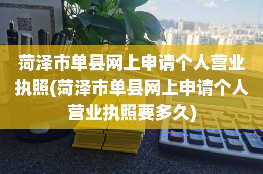 菏泽市单县网上申请个人营业执照(菏泽市单县网上申请个人营业执照要多久)