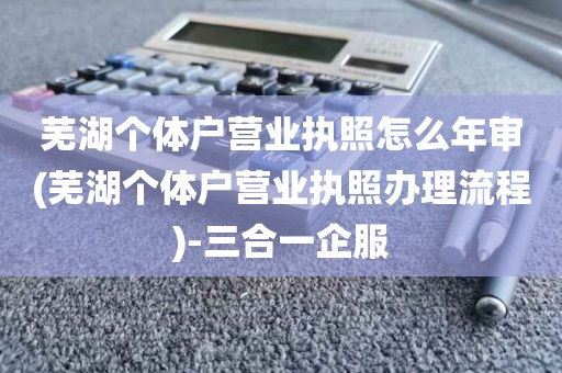 芜湖个体户营业执照怎么年审(芜湖个体户营业执照办理流程)-三合一企服