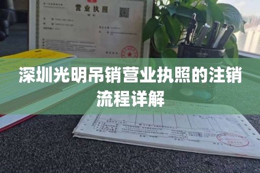 深圳光明吊销营业执照的注销流程详解