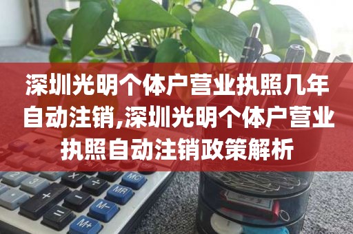 深圳光明个体户营业执照几年自动注销,深圳光明个体户营业执照自动注销政策解析