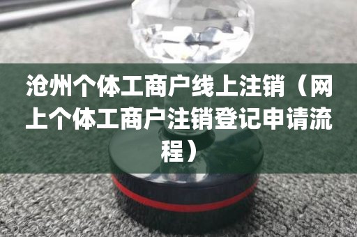 沧州个体工商户线上注销（网上个体工商户注销登记申请流程）