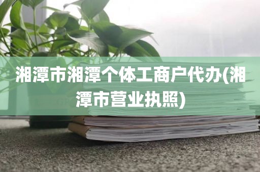 湘潭市湘潭个体工商户代办(湘潭市营业执照)