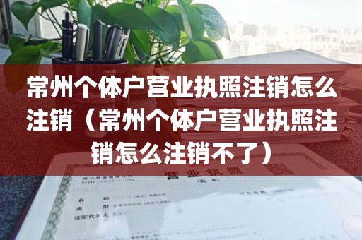 常州个体户营业执照注销怎么注销（常州个体户营业执照注销怎么注销不了）