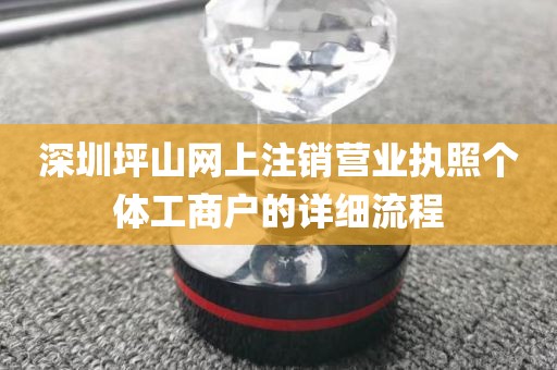 深圳坪山网上注销营业执照个体工商户的详细流程