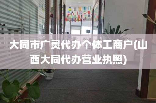 大同市广灵代办个体工商户(山西大同代办营业执照)