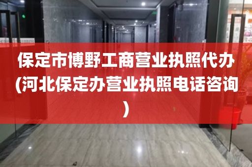 保定市博野工商营业执照代办(河北保定办营业执照电话咨询)