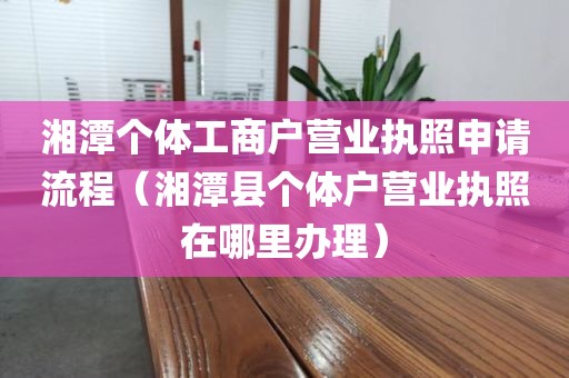 湘潭个体工商户营业执照申请流程（湘潭县个体户营业执照在哪里办理）