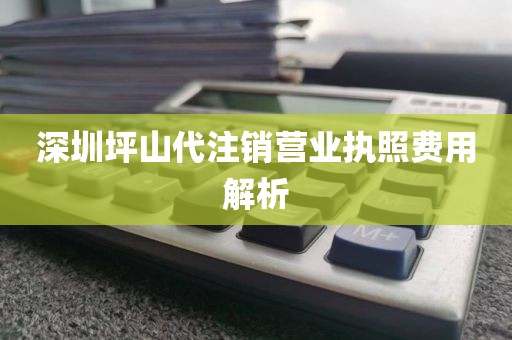 深圳坪山代注销营业执照费用解析