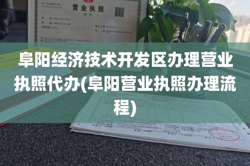 阜阳经济技术开发区办理营业执照代办(阜阳营业执照办理流程)
