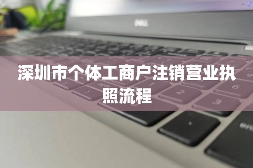深圳市个体工商户注销营业执照流程