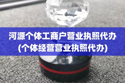 河源个体工商户营业执照代办(个体经营营业执照代办)