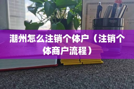 潮州怎么注销个体户(注销个体商户流程)