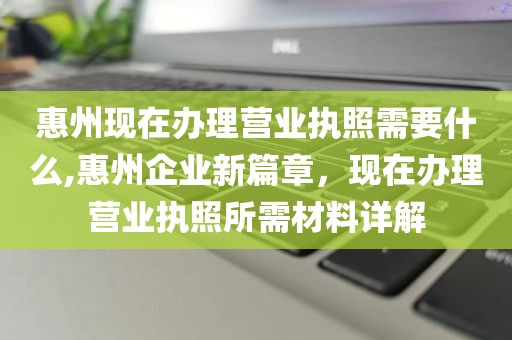 惠州现在办理营业执照需要什么,惠州企业新篇章,现在办理营业执照所需材料详解