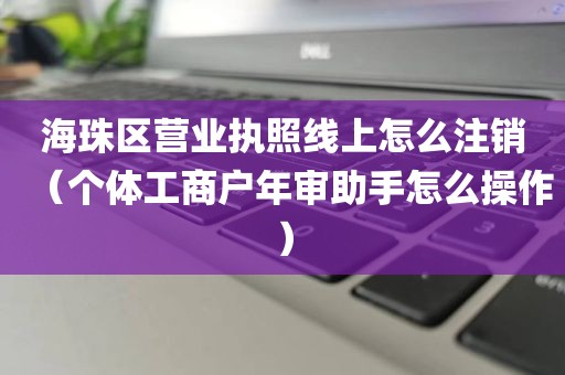 海珠区营业执照线上怎么注销（个体工商户年审助手怎么操作）