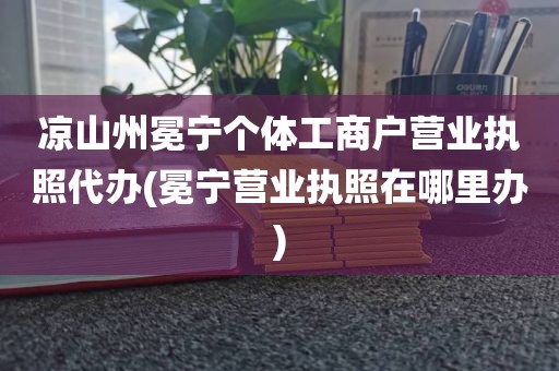 凉山州冕宁个体工商户营业执照代办(冕宁营业执照在哪里办)