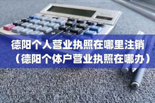 德阳个人营业执照在哪里注销（德阳个体户营业执照在哪办）