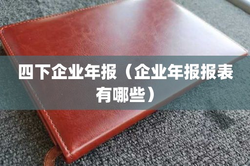 四下企业年报（企业年报报表有哪些）