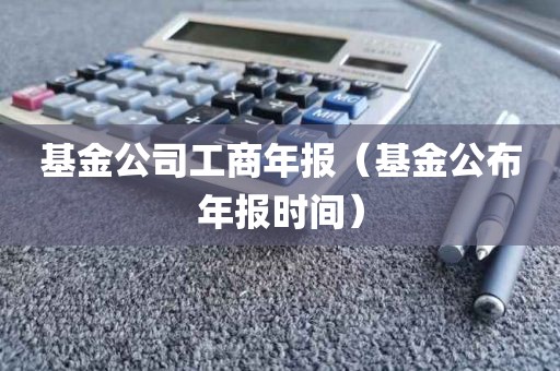 基金公司工商年报（基金公布年报时间）