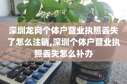 深圳龙岗个体户营业执照丢失了怎么注销,深圳个体户营业执照丢失怎么补办