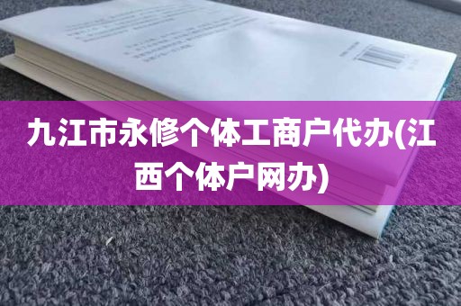 九江市永修个体工商户代办(江西个体户网办)