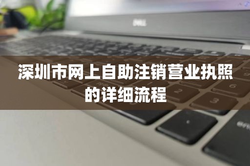 深圳市网上自助注销营业执照的详细流程