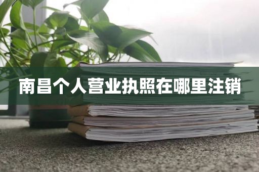 南昌个人营业执照在哪里注销
