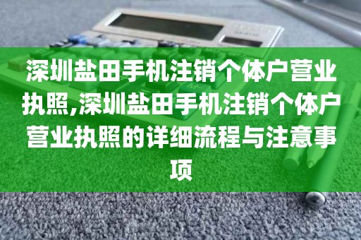 深圳盐田手机注销个体户营业执照,深圳盐田手机注销个体户营业执照的详细流程与注意事项