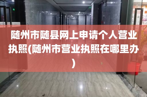 随州市随县网上申请个人营业执照(随州市营业执照在哪里办)