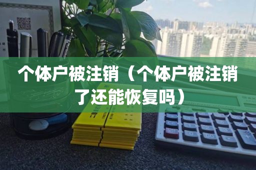个体户被注销（个体户被注销了还能恢复吗）