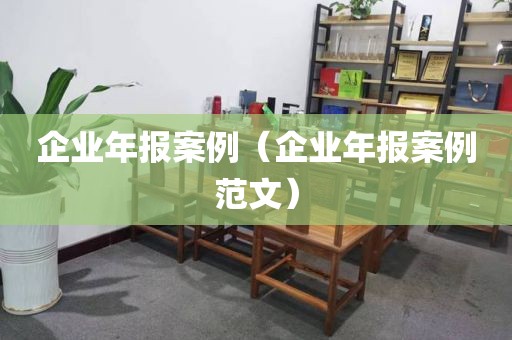 企业年报案例（企业年报案例范文）