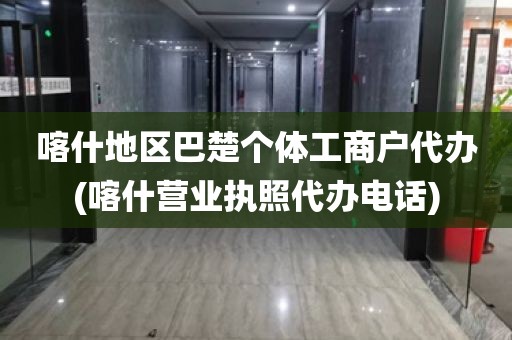 喀什地区巴楚个体工商户代办(喀什营业执照代办电话)