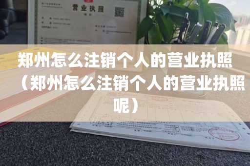 郑州怎么注销个人的营业执照（郑州怎么注销个人的营业执照呢）