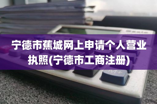 宁德市蕉城网上申请个人营业执照(宁德市工商注册)