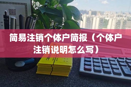 简易注销个体户简报（个体户注销说明怎么写）