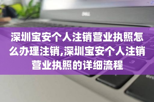深圳宝安个人注销营业执照怎么办理注销,深圳宝安个人注销营业执照的详细流程