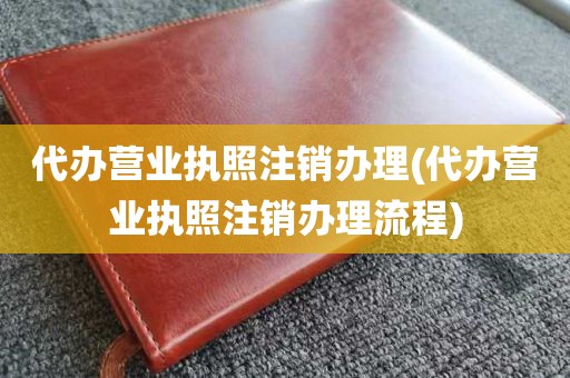 代办营业执照注销办理(代办营业执照注销办理流程)