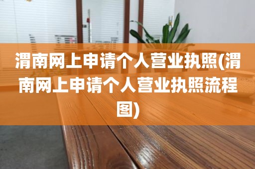 渭南网上申请个人营业执照(渭南网上申请个人营业执照流程图)