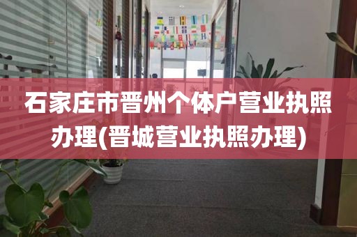 石家庄市晋州个体户营业执照办理(晋城营业执照办理)