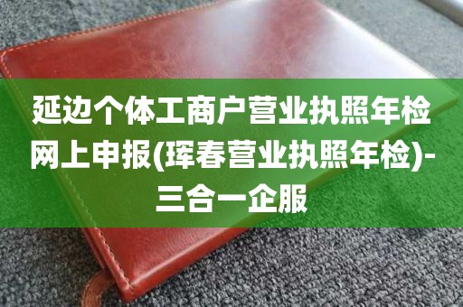 延边个体工商户营业执照年检网上申报(珲春营业执照年检)-三合一企服