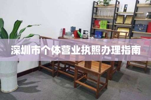 深圳市个体营业执照办理指南